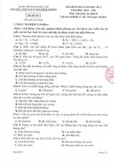 Đề thi Học kì 1 KHTN 8 năm 2025-2026 trường THCS Nguyễn Bỉnh Khiêm (Hà Nội)
